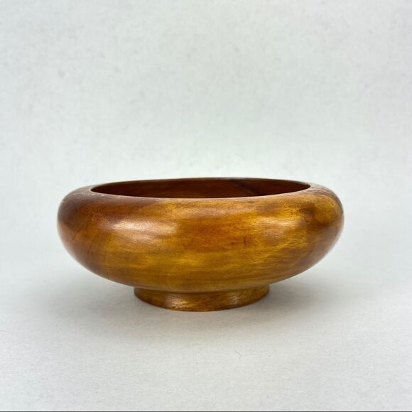 Wood trinkets key bowl marble colour, small planter, or catchall. - Picture 3 of 11
